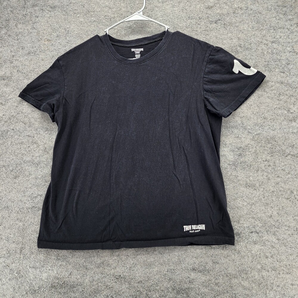 True Religion Shirt Womens Large Short Sleeve Black